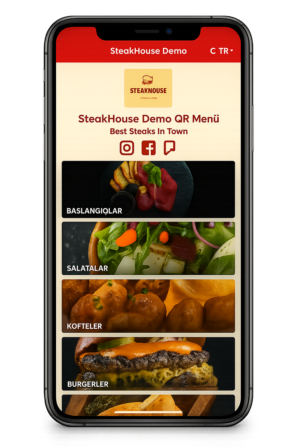 Promenu Mobil Menü Önizleme